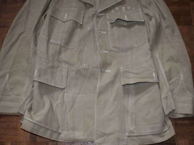 6) WW2 British Army Officers Khaki Drill 4 Pocket Jacket — image 4