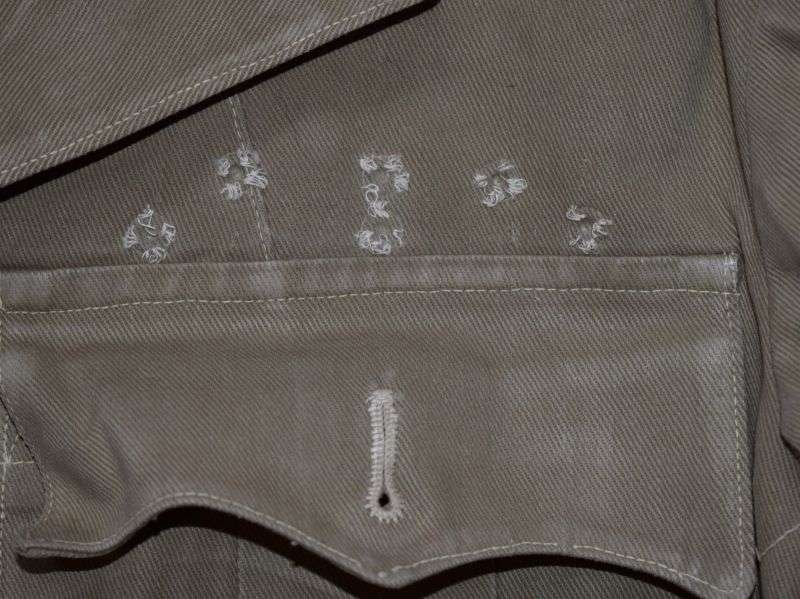 6) WW2 British Army Officers Khaki Drill 4 Pocket Jacket — image 5