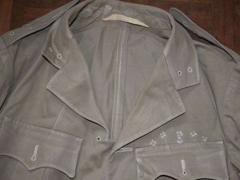 6) WW2 British Army Officers Khaki Drill 4 Pocket Jacket — image 6