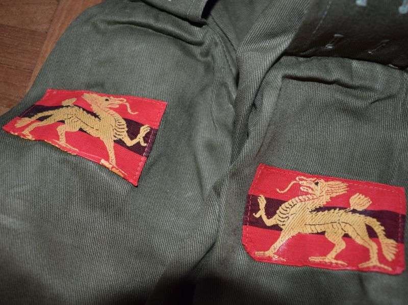 8) Excellent 1950s British Army Officers JG Bush Jacket with Hong Kong Insignia — image 4