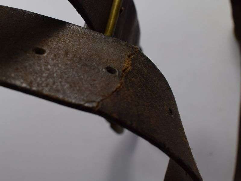 144) WW1 WW2 British Army Leather Sword Belt & Kings Crown Buckle — image 2