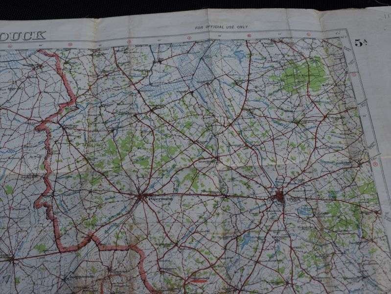 27) Good Used WW1 British Military Map Belgium Hazebrouck 5A Ypres, Poperinghe, Messines, Ploegsteert Etc — image 12