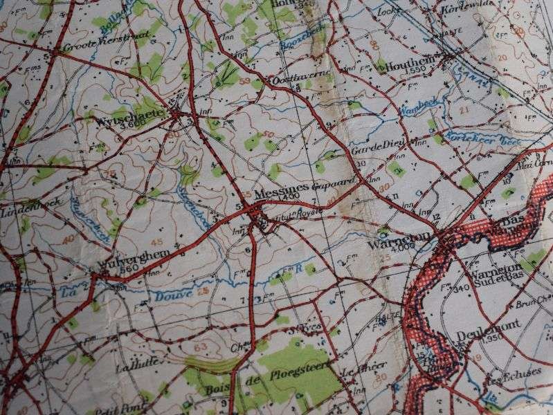 27) Good Used WW1 British Military Map Belgium Hazebrouck 5A Ypres, Poperinghe, Messines, Ploegsteert Etc — image 8