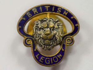 23) Vintage British Legion Enamelled Lapel Badge Large