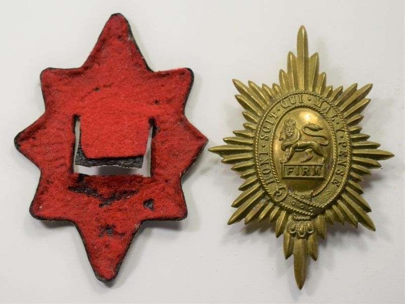 27) Original Early Post WW2 Worcestershire Regiment Valise Badge & Backing — image 3