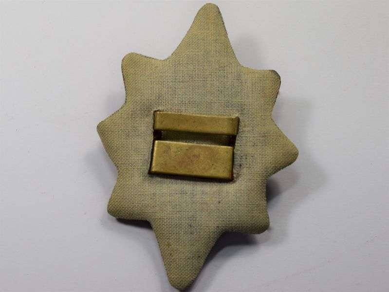 27) Original Early Post WW2 Worcestershire Regiment Valise Badge & Backing — image 4