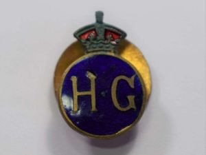 137) Original WW2 Home Guard Round Lapel Badge