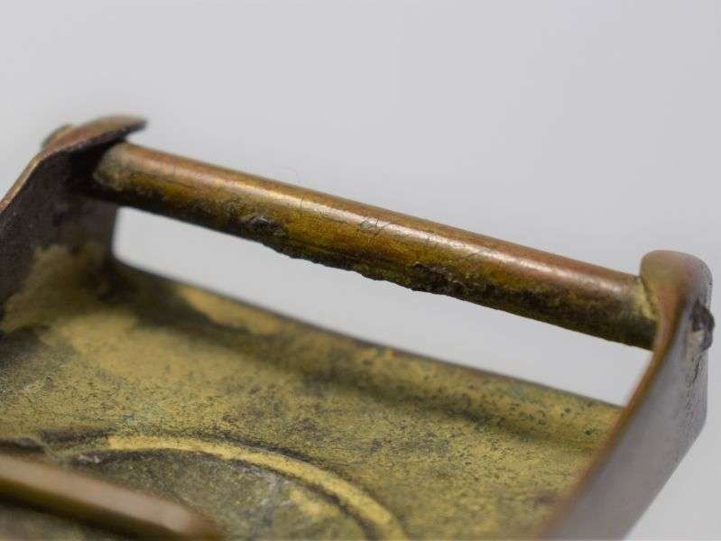 47) Nice Original WW1 German Army Brass Belt Buckle — image 2