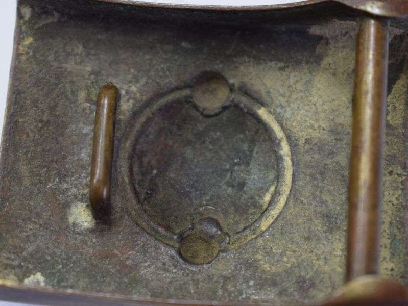 47) Nice Original WW1 German Army Brass Belt Buckle — image 3
