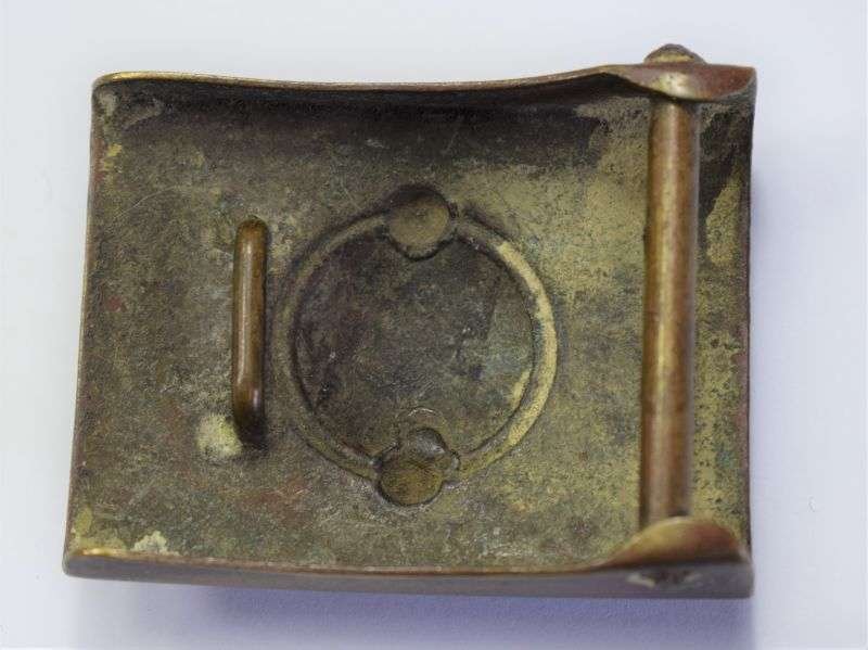 47) Nice Original WW1 German Army Brass Belt Buckle — image 4