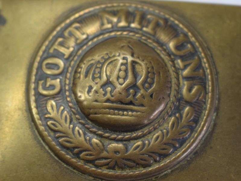 47) Nice Original WW1 German Army Brass Belt Buckle — image 5