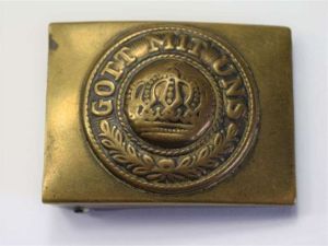 47) Nice Original WW1 German Army Brass Belt Buckle