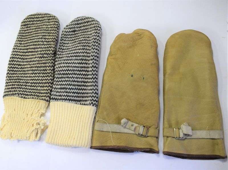 69) Excellent WW2 Canadian Made Leather Mittens Dated 1945 — image 6