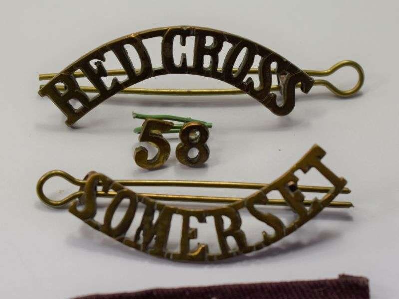 87) Original WW2 BRCS VAD Mobile Uniform Removed Badge Set Somerset 58. — image 8