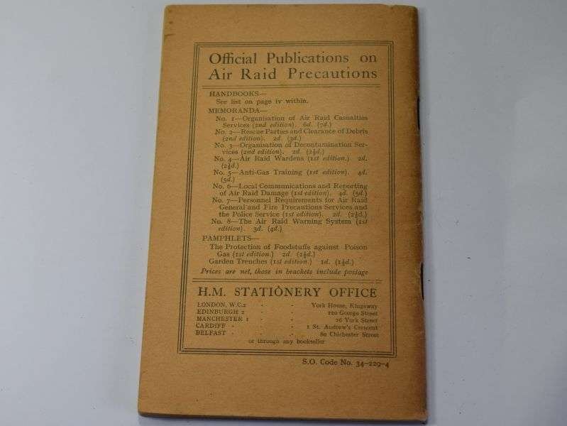 109) Original WW2 ARP Handbook No4 Decontamination of Materials 1938 — image 2