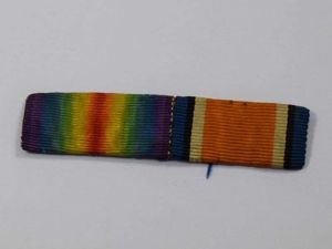 120) Original WW1 British Uniform Removed Medal Ribbon Strip Victory …