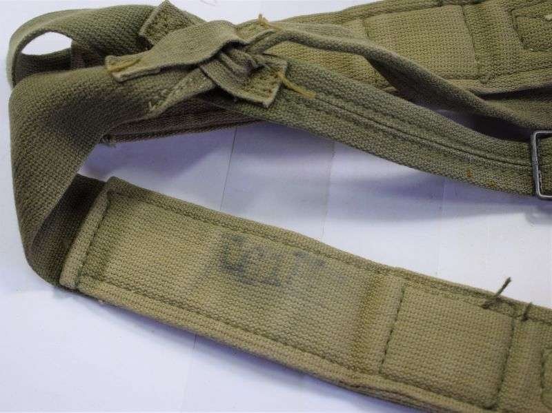 173) Good Clean Original US Army M-1943 Issue Padded Suspender Braces — image 4