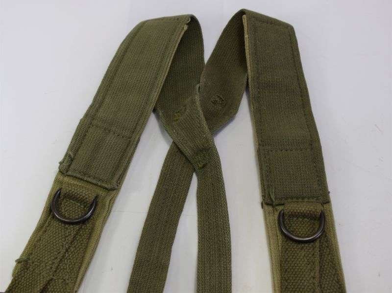 173) Good Clean Original US Army M-1943 Issue Padded Suspender Braces — image 6