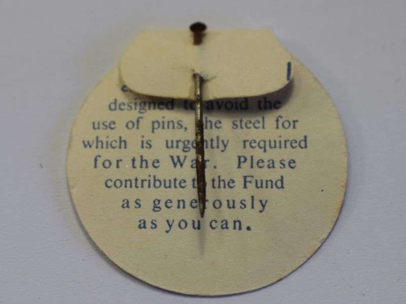 124) Original WW2 National Air Raid Distress Fund Paper Badge — image 3