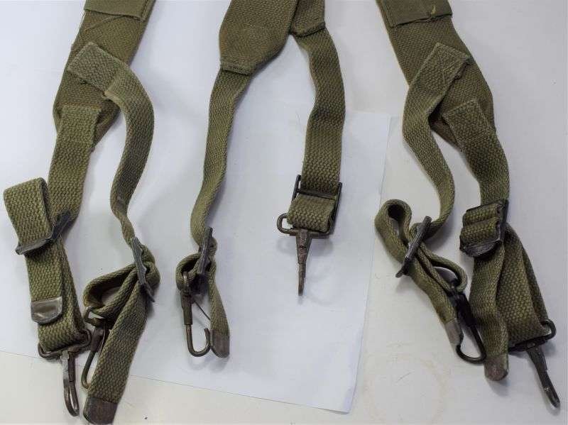110) Excellent Original WW2 US Army Web Braces For Holding M44 & M45 Combat Pack — image 5