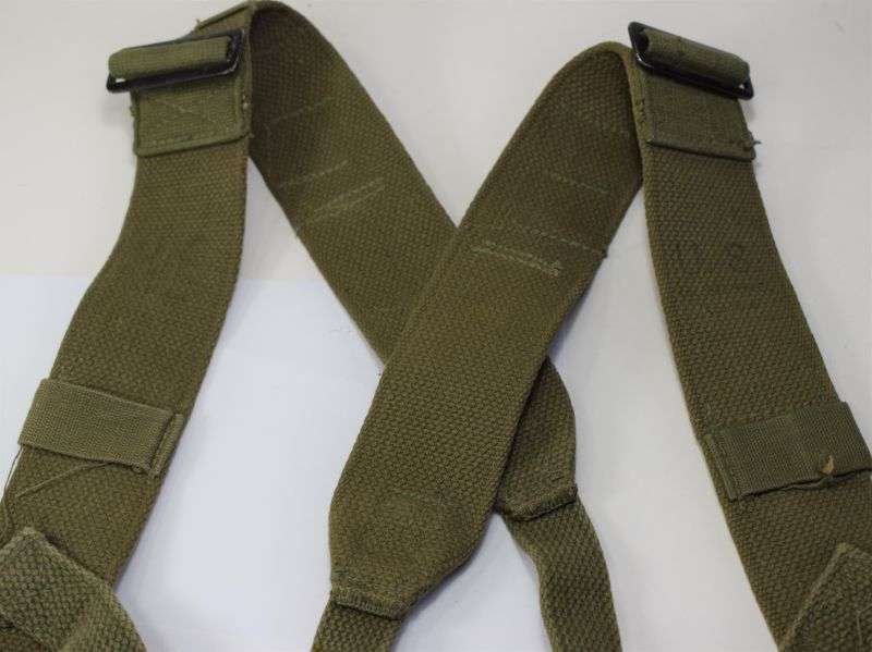 110) Excellent Original WW2 US Army Web Braces For Holding M44 & M45 Combat Pack — image 6