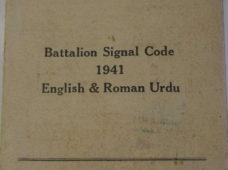 55) WW2 Battalion Signal Code 1941 English & Roman Urdu — image 9