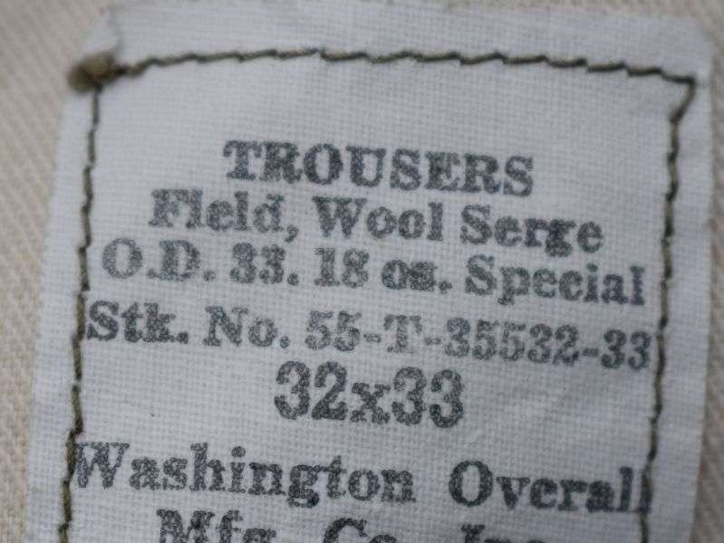 3) Original WW2 US Army Woman's Issue Shaped Breeches Trousers Field Wool OD — image 3
