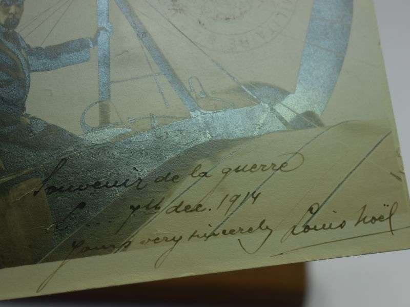 43) Original Pre WW1 Aviator Autographed Photograph Louis Noel — image 6