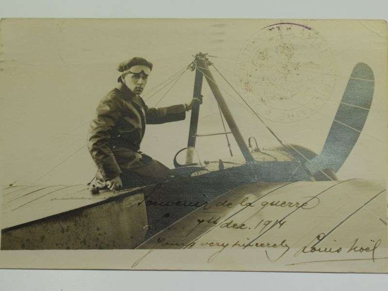 43) Original Pre WW1 Aviator Autographed Photograph Louis Noel — image 9