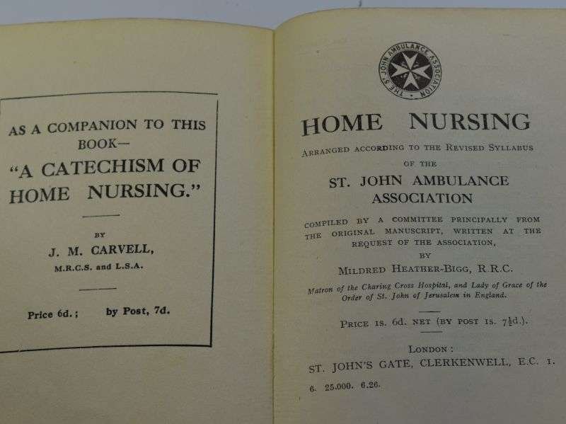 10) Original 1926 Dated St John Ambulance Home Nursing Handbook — image 7