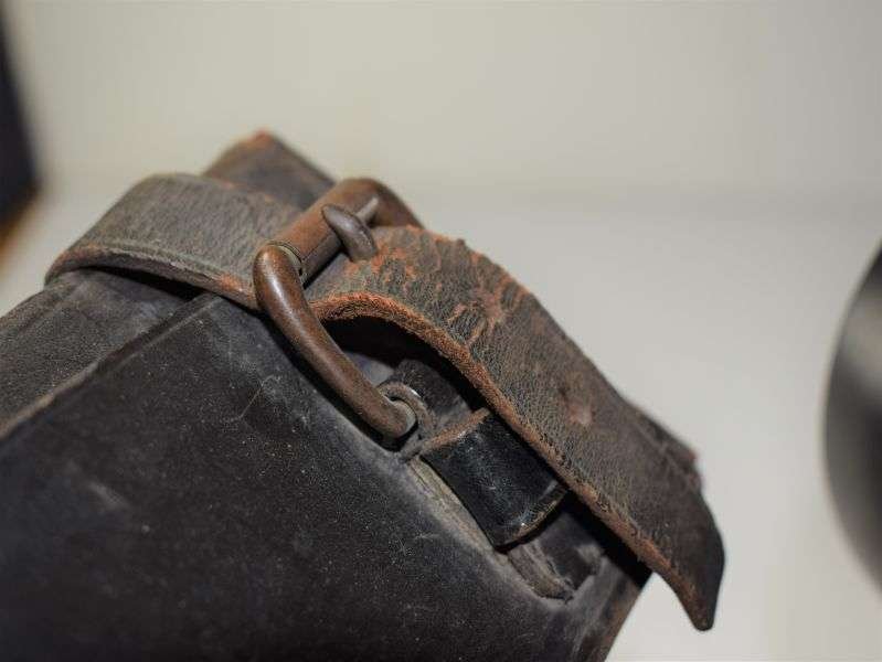 Large WW1 WW2 Leather Case US Navy Eye & Ear Case Medical Department — image 3