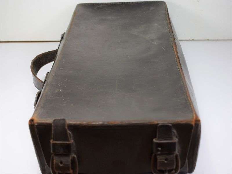 Large WW1 WW2 Leather Case US Navy Eye & Ear Case Medical Department — image 5