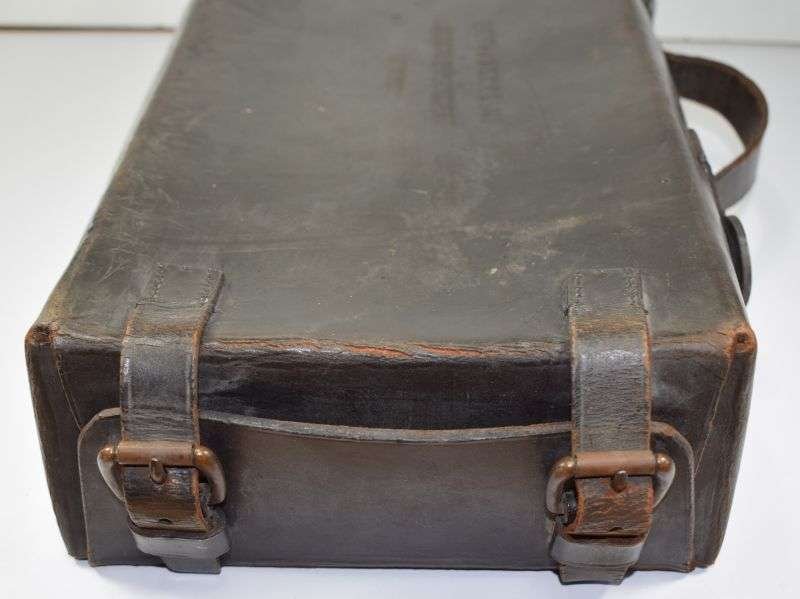 Large WW1 WW2 Leather Case US Navy Eye & Ear Case Medical Department — image 7