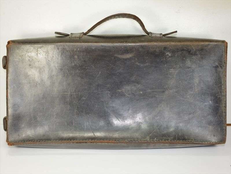 Large WW1 WW2 Leather Case US Navy Eye & Ear Case Medical Department — image 8