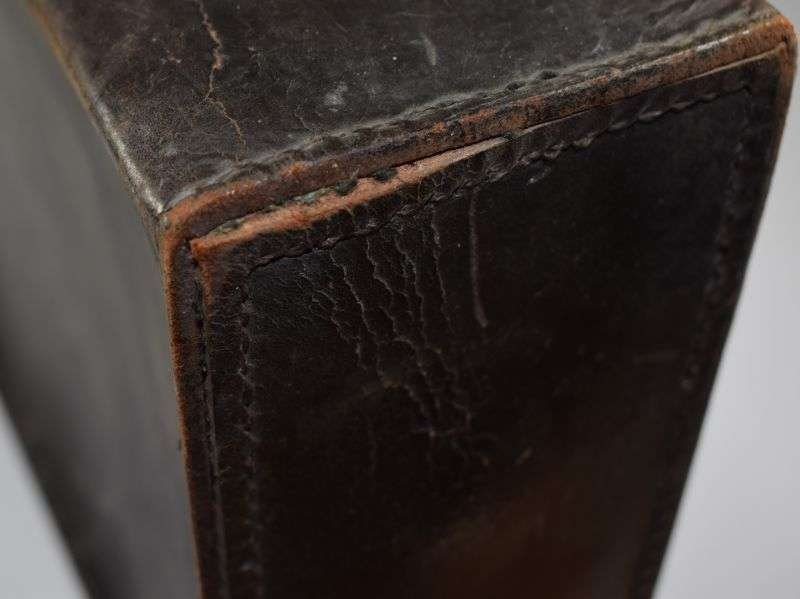 Large WW1 WW2 Leather Case US Navy Eye & Ear Case Medical Department — image 9