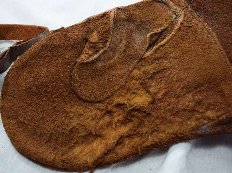 10) Unusual WW2 British Military Issue Brown Suede Gloves Dated 1944 — image 6