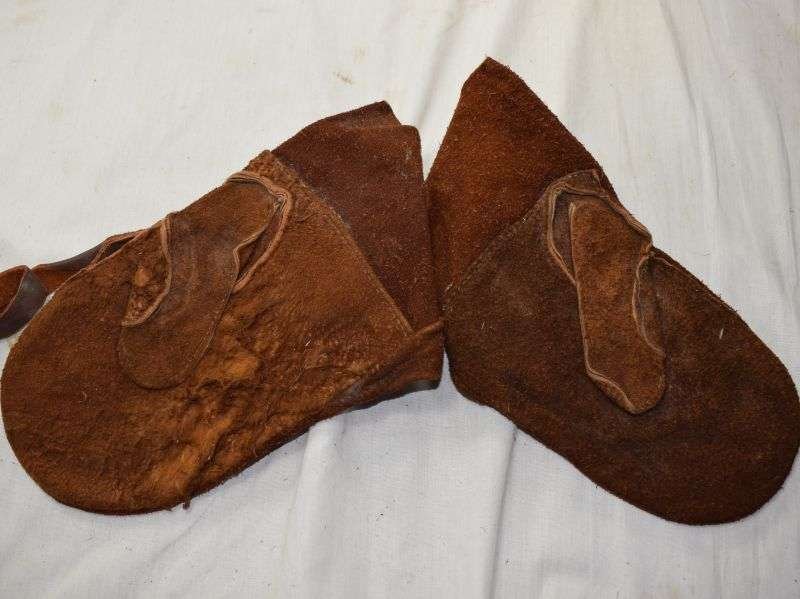 10) Unusual WW2 British Military Issue Brown Suede Gloves Dated 1944 — image 9