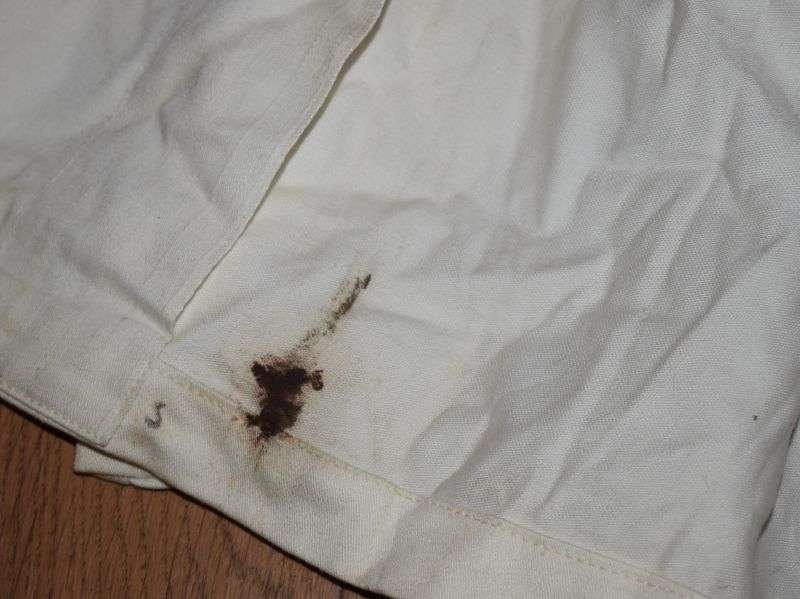 67) Original WW2 Royal Navy Officers White Tunic Dated 1945 — image 3