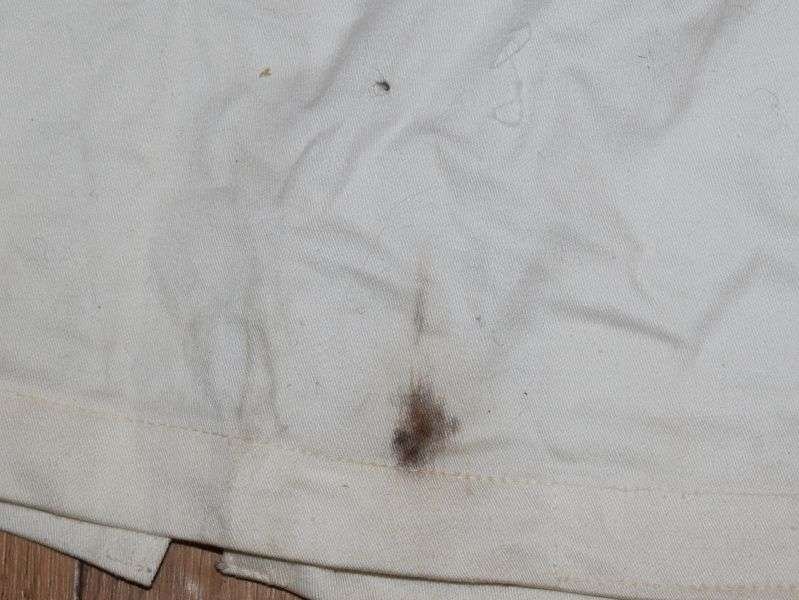 67) Original WW2 Royal Navy Officers White Tunic Dated 1945 — image 8