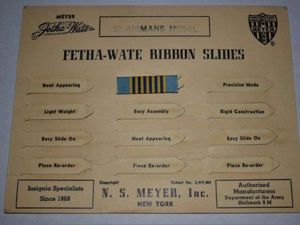 69) Original US Military Airmans Medal Ribbon Slide Bar on …