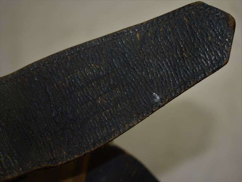 37) WW1 WW2 Royal Navy Officers Leather Sword Belt & Hangers. — image 3