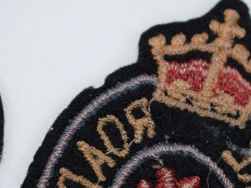 6) Original 1930s? Derbyshire Road Club Kings Crown Cloth Badges — image 2