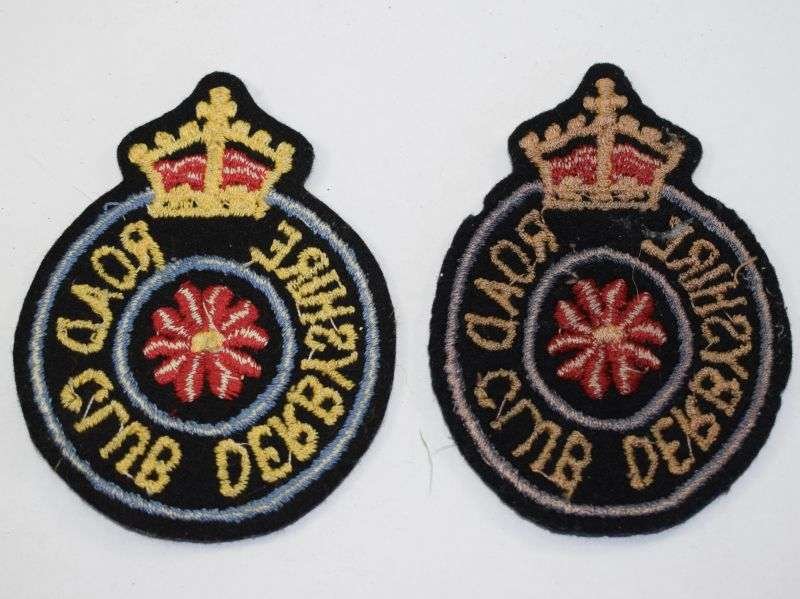 6) Original 1930s? Derbyshire Road Club Kings Crown Cloth Badges — image 3