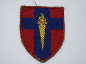 19) Original Post WW2 BAOR Training Centre Cloth Badge
