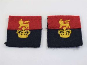94) Original Pair Post WW2 War Officer Controlled Units Cloth …
