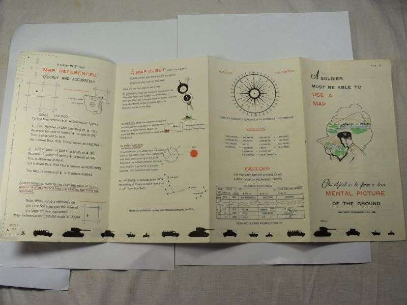 A10) Interesting Fold Out Booklet A Soldier Must be Able To Use A Map Dated 1960 — image 3