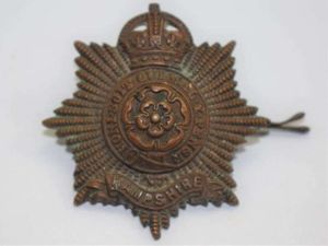 6) Original WW1 Officers Bronze Cap Badge to The Hampshire …