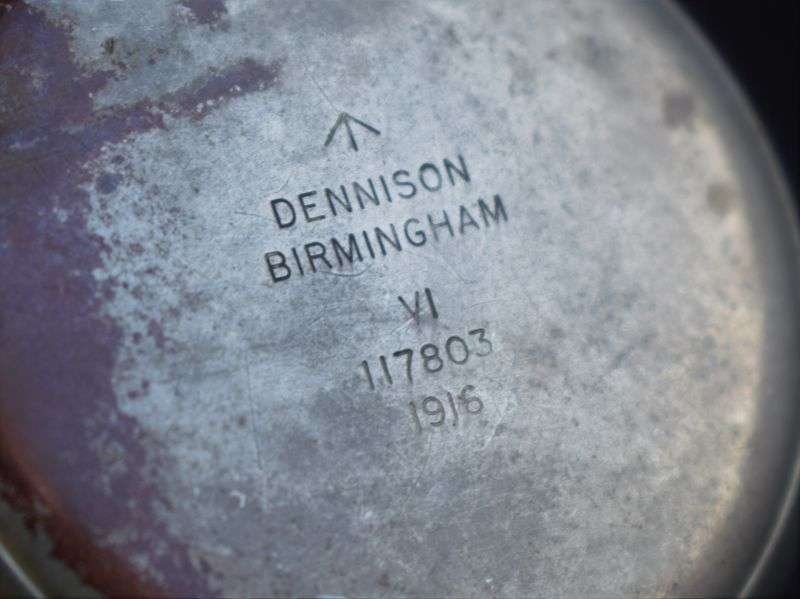 38) WW1 British Army Officers Fob Watch Compass Dennison 1916 — image 7