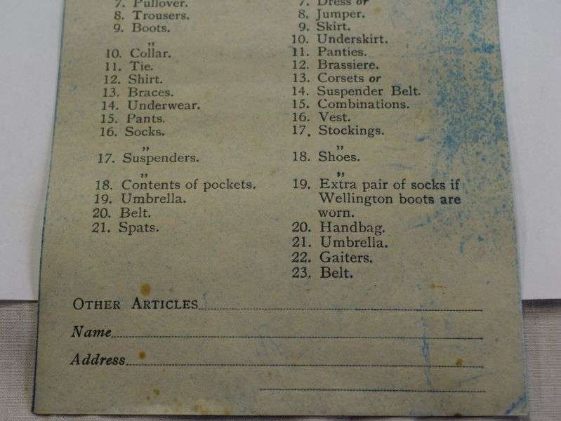 69) WW2 First Aid & Cleansing Station Contaminated Articles Forms Chadderton Public Baths — image 4