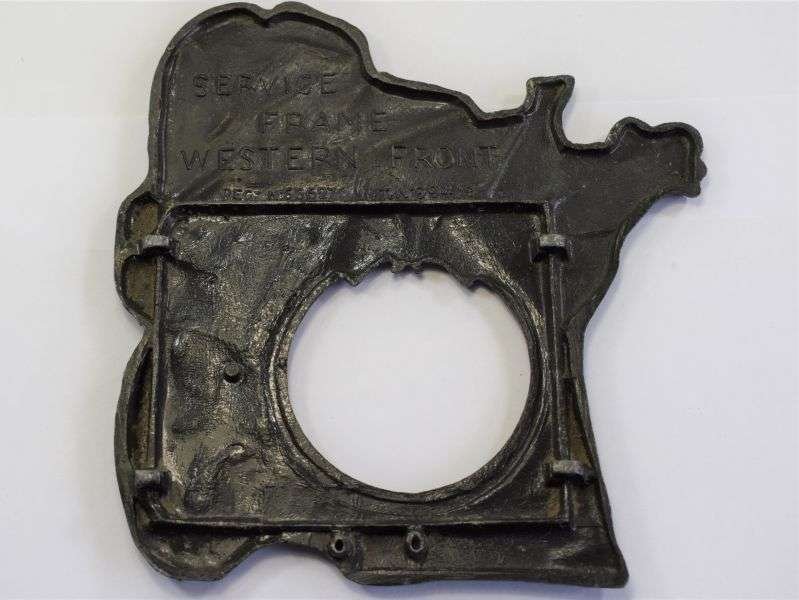 74) Excellent Original WW1 Cast Metal Photo Frame The Western Front — image 4